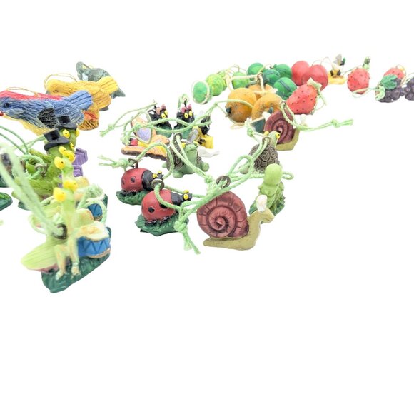 Vintage Resin Miniature Fruit & Animal hanging Ornaments Figurine Charms Set - Picture 7 of 11